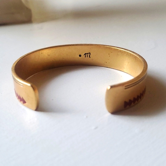 Madewell Tribal Red Triangle Brass bracelet - Picture 2 of 7